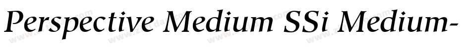 Perspective Medium SSi Medium字体转换